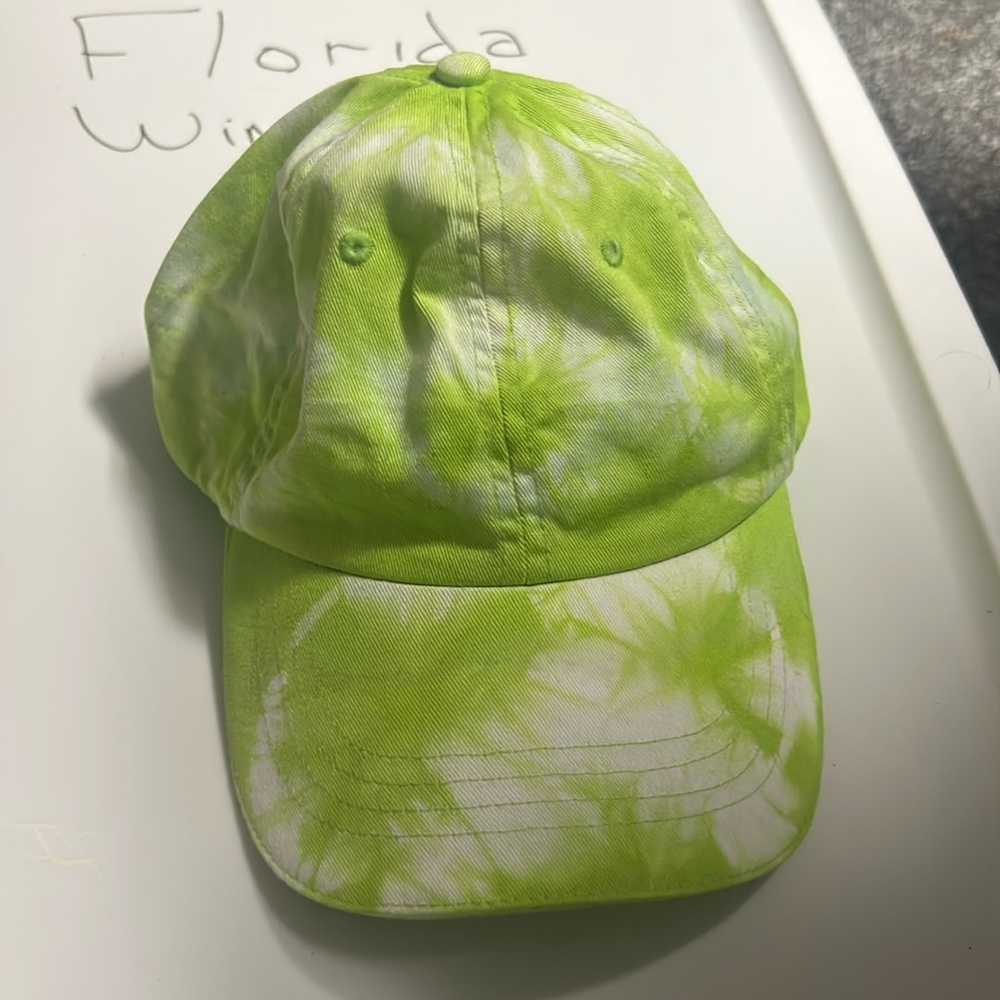 Hit Wear Lime Green Tie-Dye Cotton Adjustable Baseball Hat